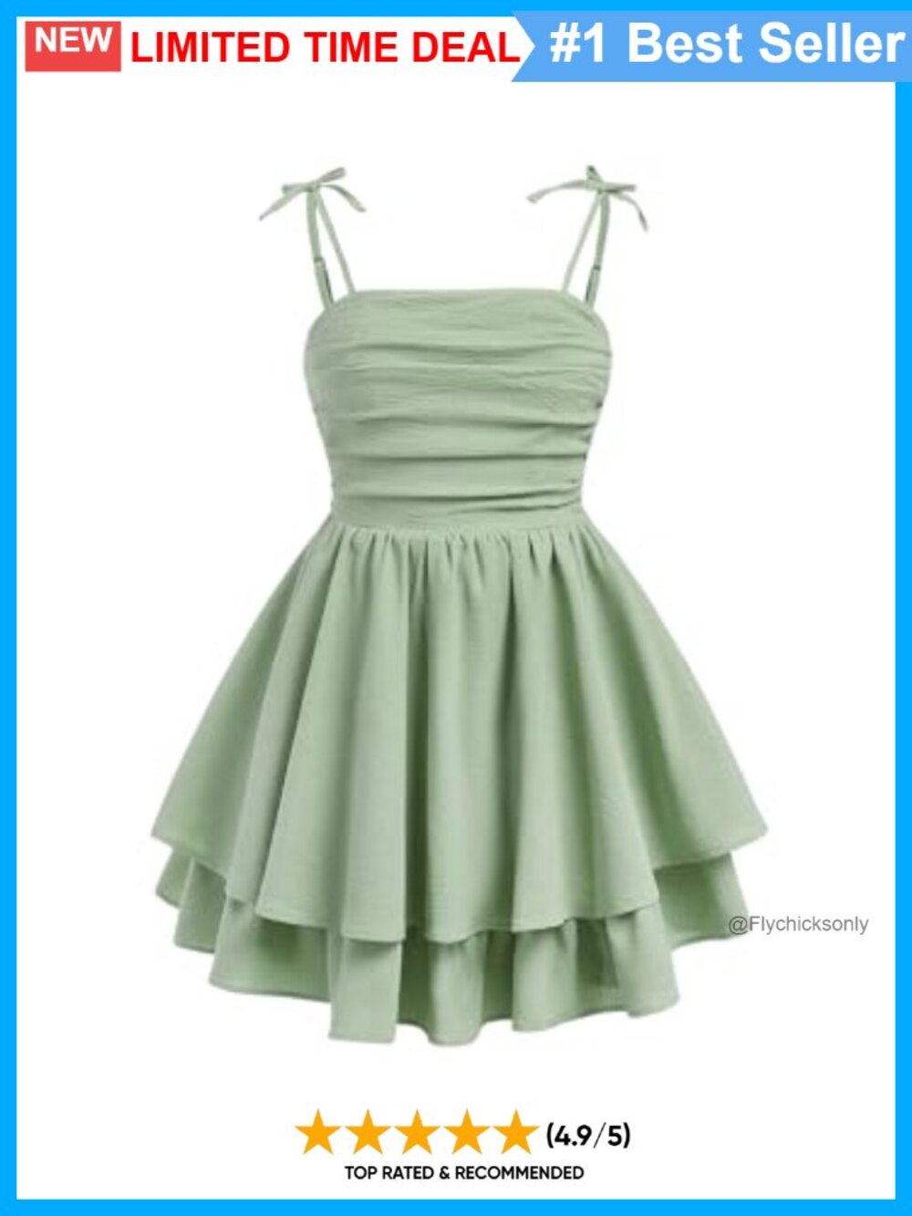 Girls Smocked Ruched A-Line Flowy Cami Short Dress Adjustable Spaghetti Strap